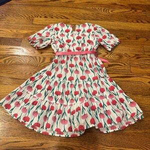 J. Crew Pink and White Floral Kids Dress